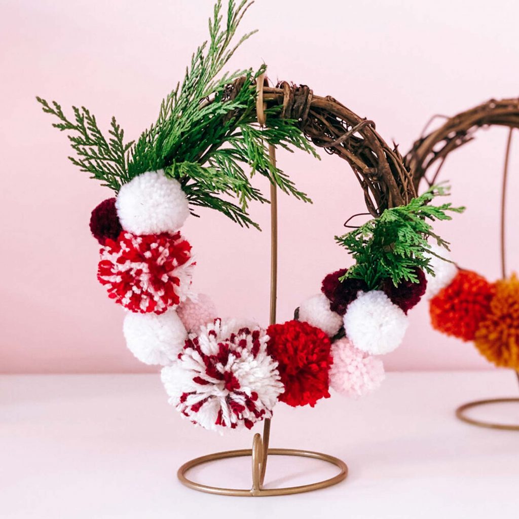 Crafting & Cocktails: Pom Pom Wreath